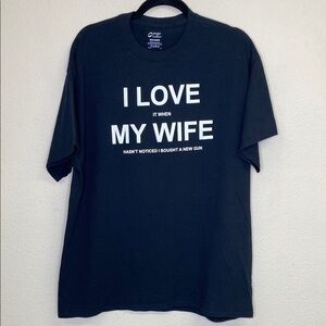 Gun and Marriage Funny Humor Tee Shirt Men's Size XL